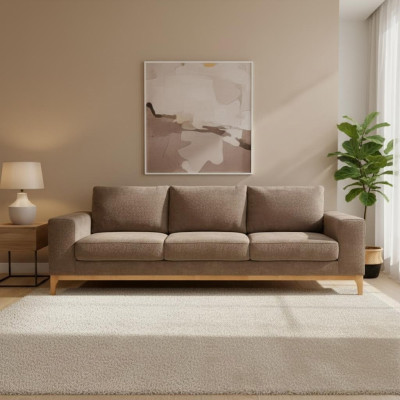 Sofa 3 Sitzer Couch Polster Sofas Couchen Wohnzimmer Design Textil Stoff Neu