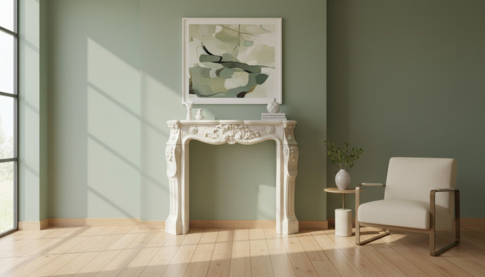 Kamin Dekoration Verkleidung Kamine Dekokamin Deko Wohnzimmer Edles Design 1840