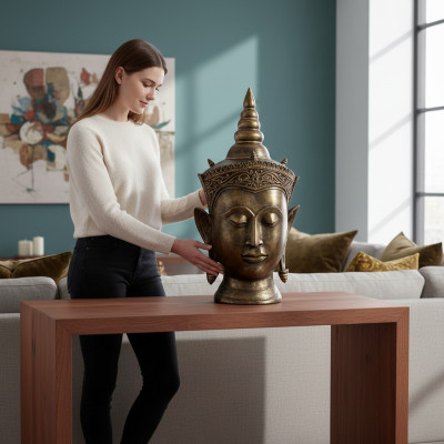 Buddha Figuren Budda Skulptur Buddhismus Statuen Thailand Feng Shui Deko Büste