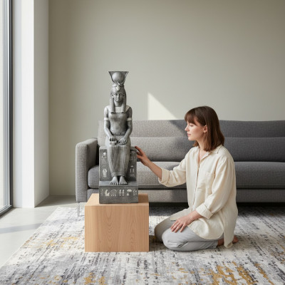 XXL Designer Figur Göttin Isis Statue Skulptur Dekoration Figuren Statuen 123cm