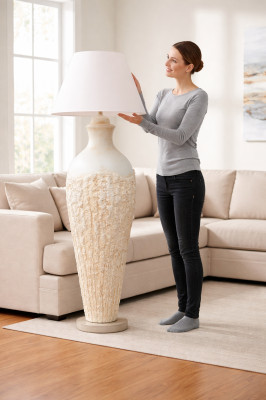 Design XXL Vasen Leuchten Vase Stehleuchte Tischleuchte Tischlampe Lampen 140cm
