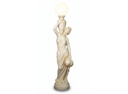 Antike Stil Figur Lebensgroß mit Beleuchtung Stehlampe Lampe Lampen Standleuchte