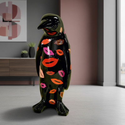 Design Luxus Figur Skulptur Handarbeit Pinguin Tier Skulpturen Figuren XXL 67cm