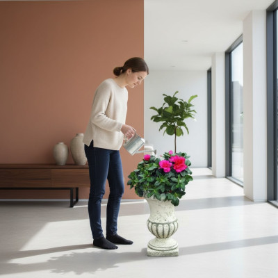 Blumenkübel Natur Pflanz Kübel Dekoration Figur Blumentöpfe Garten Vasen