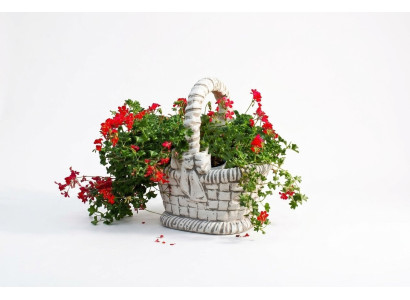 Figur Blumenkübel Pflanz Kübel Dekoration Weiß Figur Blumentöpfe Garten