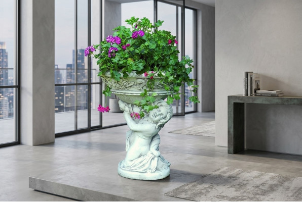 Blumenkübel Pflanz Kübel Dekoration Figur Garten Blumentöpfe Vasen Natur