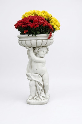 Blumenkübel Pflanz Kübel Dekoration Figur Natur Garten Blumentöpfe Vasen