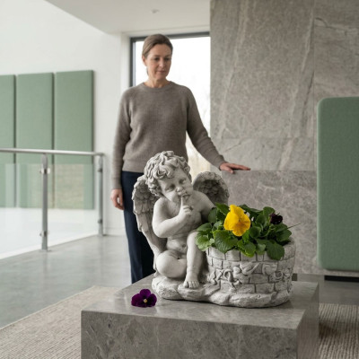 Blumenkübel Pflanz Natur Kübel Dekoration Garten Figur Vasen Blumentöpfe