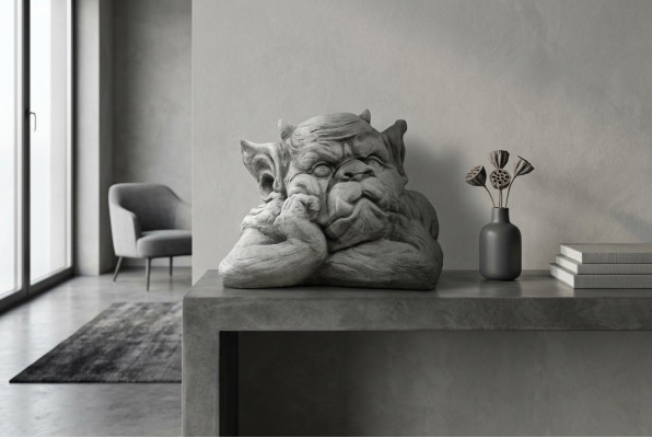 Troll 19cm Skulptur Design Figur Statue Garten Figuren Statuen
