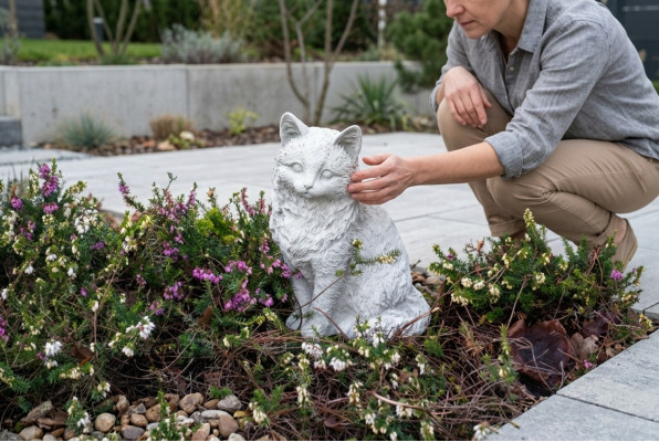 Dekorative Garten Dekoration Katze Terrasse Figuren Stein Figur Statue