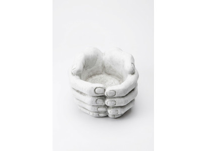 Design Blumentopf Top Planz Kübel Gefäß Töpfe Figur Dekor Hände Skulptur