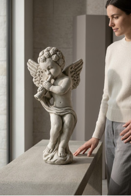 Engel 27cm Skulptur Design Figur Statue Garten Figuren Statuen