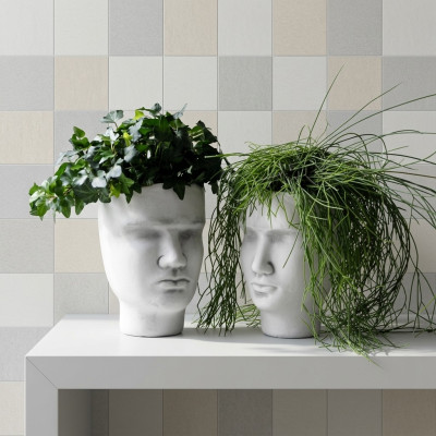 Design Blumentopf Top Planz Kübel Gefäß Figur Deko Töpfe Gesicht Skulptur