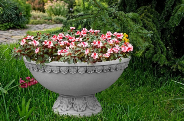 Blumenkübel Pflanz Kübel Dekoration Garten Natur Vasen Figur Blumentöpfe