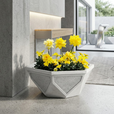 Blumenkübel Pflanz Natur Kübel Dekoration Garten Vasen Figur Blumentöpfe