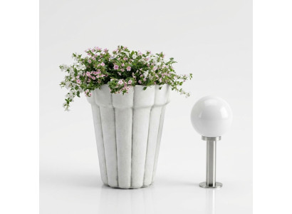 Blumenkübel Pflanz Kübel Dekoration Vasen Natur Garten Figur Blumentöpfe