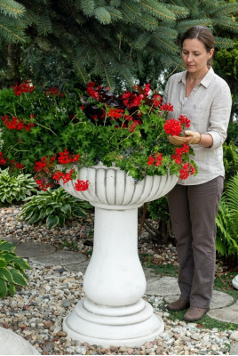Blumenkübel Pflanz Kübel Dekoration Garten Vasen Natur Blumentöpfe Figur
