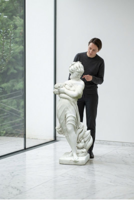 Frau 122cm Skulptur Design Figur Statue Garten Figuren Statuen