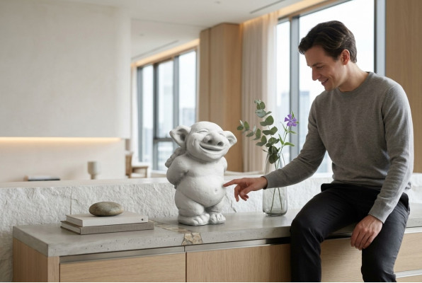 Troll 19cm Skulptur Design Figur Statue Garten Figuren Statuen Skulpturen 101017