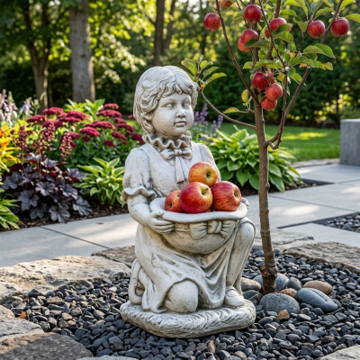 Kind Figur Skulptur Figuren Statue Figur Deko Design Garten Dekoration Terrasse