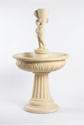 Springbrunnen Garten Teich Brunnen 159cm Steinbrunnen Gartenbrunnen Fontaine Neu