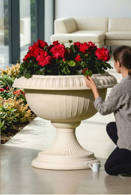 Blumenkorb Blumenkasten Blumen Gefäss Garten Terrasse Dekoration Statue Figuren