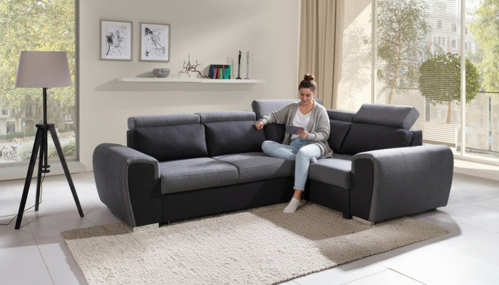 Sofa Schlafsofa Designer Sofa mit Bettfunktion - Bettkasten Ecksofa Couch Sofas