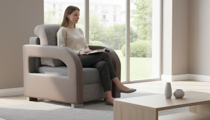 Sessel Fernsehsofa 1 Größe Couch Designer TextilStoff Sofas Polster Relax