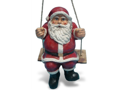 Design Weihnachtsmann auf Schaukel Garten Statue Skulptur Figuren Skulpturen Neu