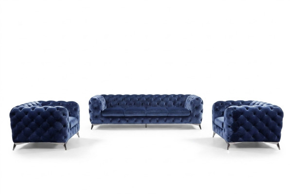 Sofa Chesterfield Couch Polster XXL Big Garnitur Textil 3+3 designer Couchen