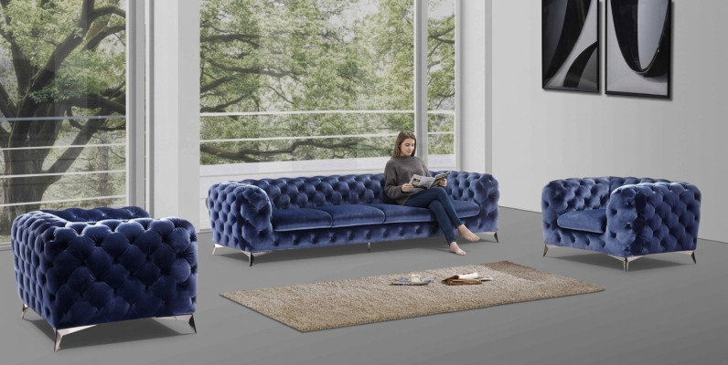 Sofa Chesterfield Couch Polster Garnitur Textil 2+1 designer Couchen Neu XXL Big