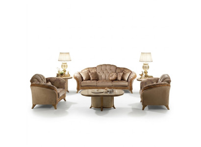 Sofagarnitur Sofa Couch 3 + 3 Wohnzimmer Designer Möbel Classisch Barock