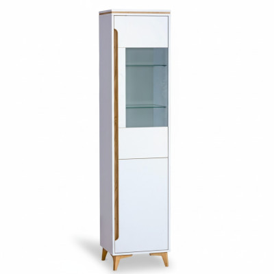 Vitrine Vitrine Anrichte Schrank Regal Modern Stil Wohnzimmer Kollektion Weiß