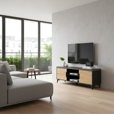 TV-Lowboard Gappa TV-Tisch TV-Schrank Modern Wohnzimmer Kollektion Walnuss