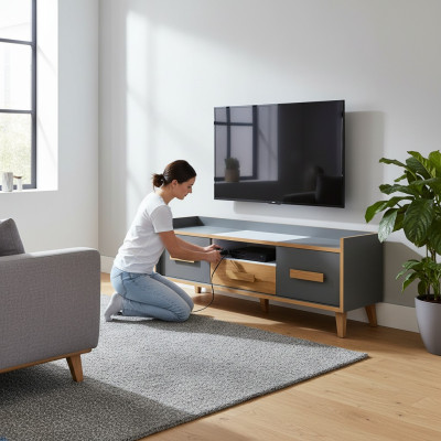 TV Lowboard Schrank Tisch Jugendzimmer Wohnzimmer Kollektion Wohnwände Sideboard