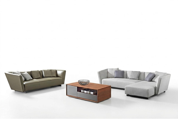 Ecksofa Sofa Couch Eckgarnitur + Dreisitzer 3er Couch Sofas Couchen Textil