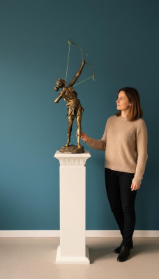 Diana Göttin Bogen Pfeil XXL Designer Statue Skulptur Figur Statuen Dekoration