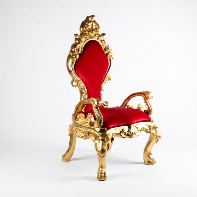 Thron Stühle Sessel Königlicher Polster Samt Chesterfield 1 Sitzer Antik Stil