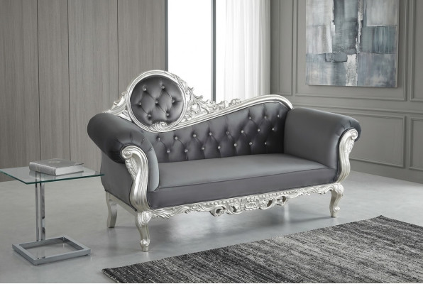 Thron Sessel Königlicher Polster Chesterfield Samt 2 Sitzer Antik Stil Stühle