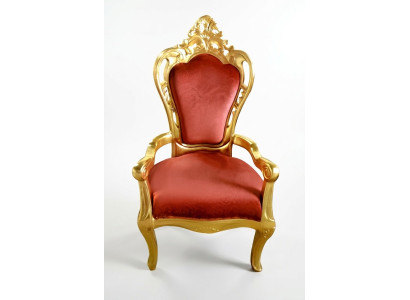 Stuhl Thron Sessel Set Esszimmer Designer Holz Antik Stil Barock Rokoko König