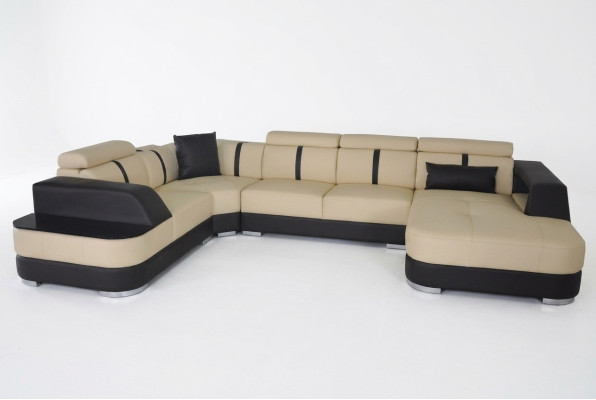 Eck Sofa Couch Polster Ecke Garnitur Leder Sofa Couchen Wohnlandschaft U Form