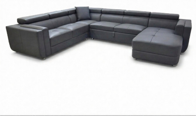 Designer Leder Polster Sitz Ecke Leder Sofa Polster Eck Landschaft Zimmer A1186