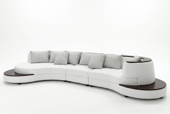 Luxus Wohn Eck Leder Garnitur Polster XXL Big Sofa Couch U Form Ecke