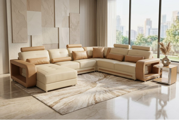 Eck Sofa Couch Polster Ecke Wohn Zimmer Landschaft Designer Couchen Textil A1135