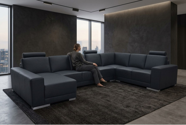 Eck Sofa Couch Polster Ecke Wohn Zimmer Deko Landschaft Designer Couchen