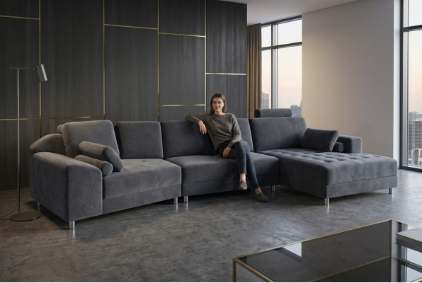 Eck Sofa Couch Polster Ecke Wohn Deko Zimmer Landschaft Designer Couchen
