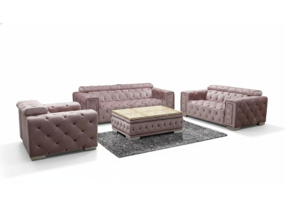 Klassische Design Couch Chesterfield 3+1 Sitzer Couch Sitz Polster Garnitur Neu
