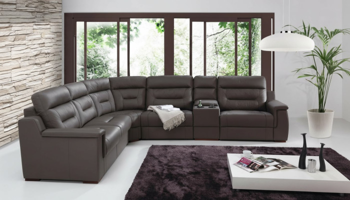 Ecksofa Ablage Kühlfach Bettfunktion Schlaf Sofa Couchen Polster Wohnlandschaft