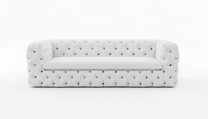 XXL Design Sofa Couch Polster 4 Sitzer Englische Chesterfield Samt Sofas Couchen
