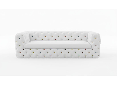 XXL Design Sofa Couch Polster 4 Sitzer Englische Chesterfield Samt Sofas Couchen